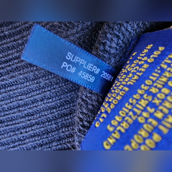 Ralph Lauren Rugby Wool Cashmere Cable Knit Sweater Women M Crop Shoulder Button - Picture 7 of 8